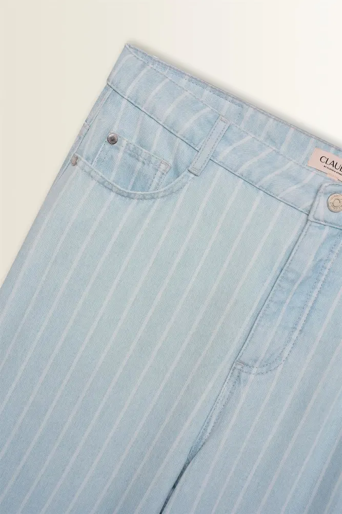 Denim jeans met pinstripes