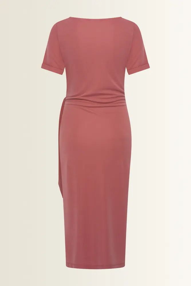 Jersey jurk met tailleaccent