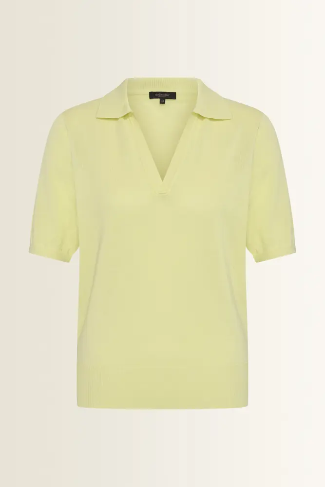 Polo pullover in fijn breisel
