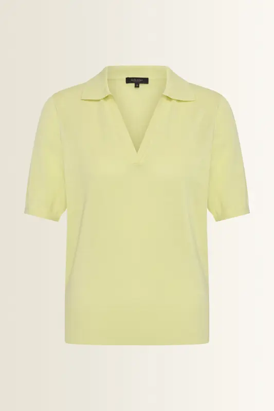 Polo pullover in fijn breisel