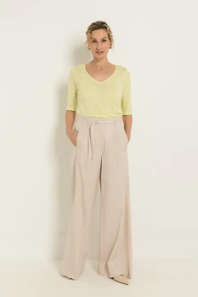 Wijde pantalon met ceintuur