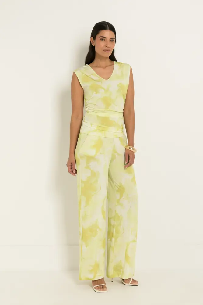 Jersey broek met printdessin