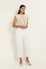 Cropped jeans met brede omslag