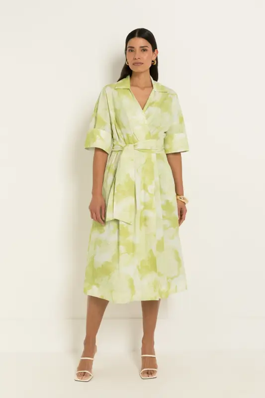 Wrapdress met printdessin