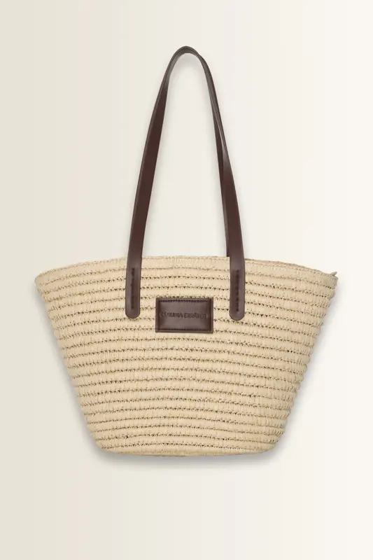 Geweven bucket bag