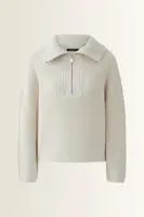 Ribgebreide pullover met troyerkraag OUI