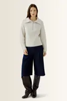Ribgebreide pullover met troyerkraag OUI