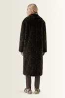 Faux fur mantel met leopardprint OUI