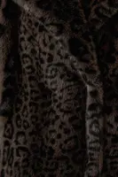 Faux fur mantel met leopardprint OUI