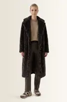 Faux fur mantel met leopardprint OUI