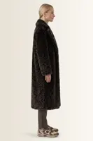 Faux fur mantel met leopardprint OUI