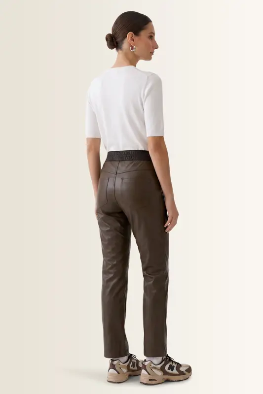 Cropped broek met elastische logoband OUI
