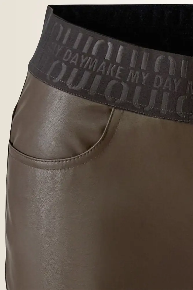 Cropped broek met elastische logoband OUI
