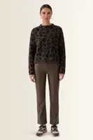 Cropped broek met elastische logoband OUI