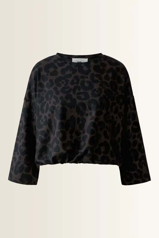 Scuba sweatshirt met leopardprint OUI