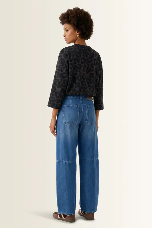 Scuba sweatshirt met leopardprint OUI