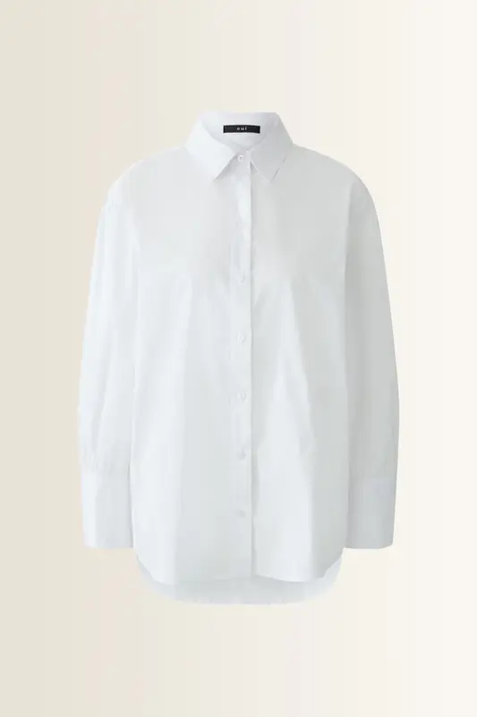 Blouse van katoenmix met A-lijn OUI