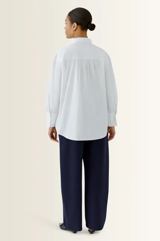 Blouse van katoenmix met A-lijn OUI
