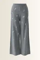 Wolblend broek met subtiele glans OUI