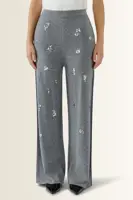 Wolblend broek met subtiele glans OUI