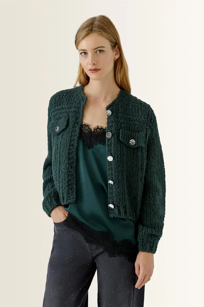 Vest in wol-mohairblend OUI
