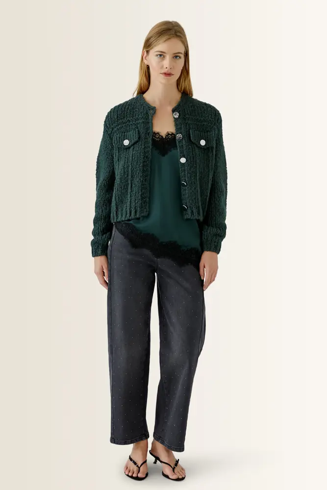 Vest in wol-mohairblend OUI