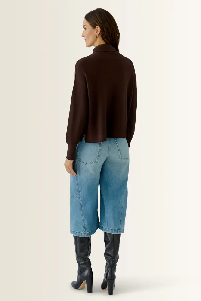 Fijngebreide pullover met col OUI