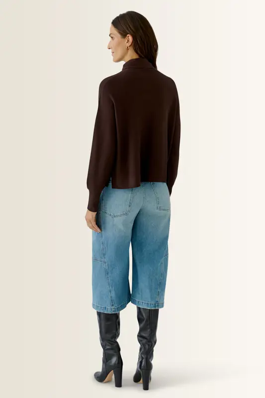 Fijngebreide pullover met col OUI