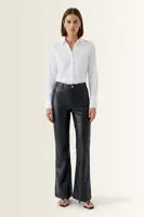 Broek in gladde lederlook OUI
