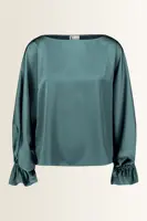Satijnen blouse met volantmanchetten Vera Mont