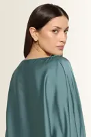 Satijnen blouse met volantmanchetten Vera Mont