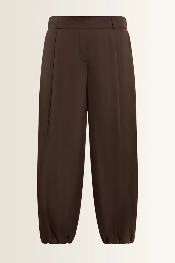 Satijnen broek met ballonzoom Vera Mont