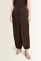 Satijnen broek met ballonzoom Vera Mont