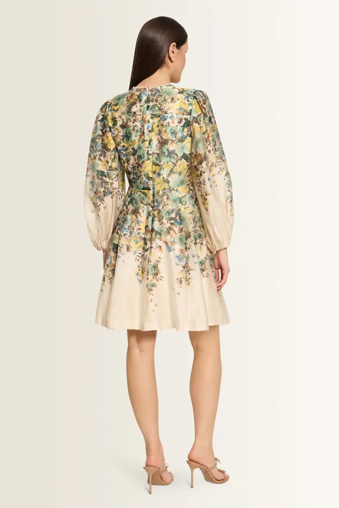 Florale jurk met pofmouwen Vera Mont