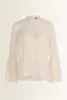 Kanten blouse met trompetmouwen Vera Mont