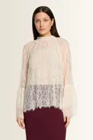 Kanten blouse met trompetmouwen Vera Mont