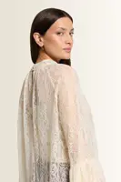Kanten blouse met trompetmouwen Vera Mont