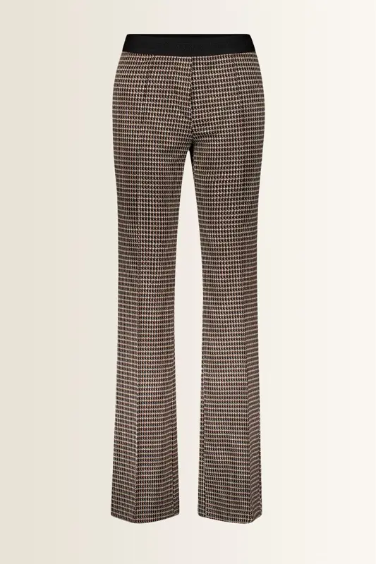 Stretchbroek met pied-de-poule dessin ZARIA Gardeur