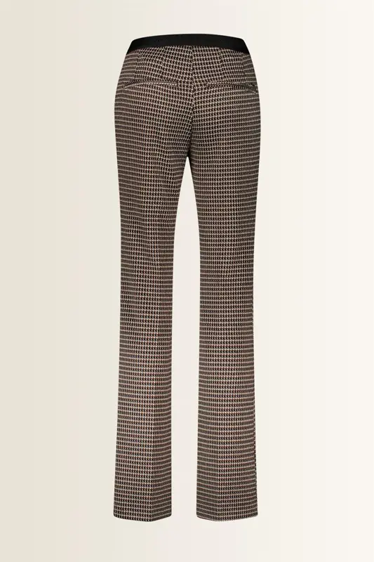 Stretchbroek met pied-de-poule dessin ZARIA Gardeur