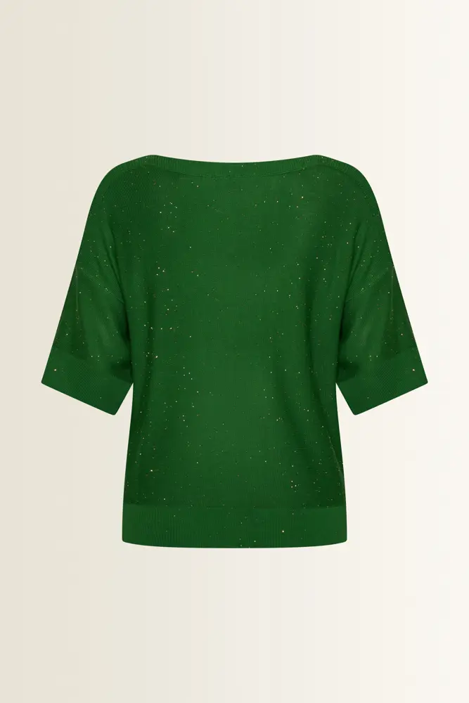 Boothals trui glitteraccent