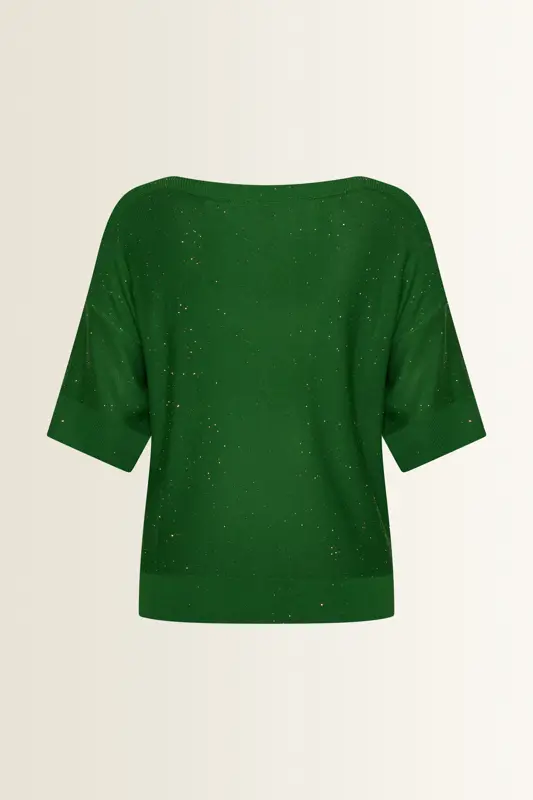 Boothals trui glitteraccent
