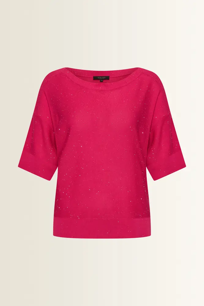 Boothals trui glitteraccent