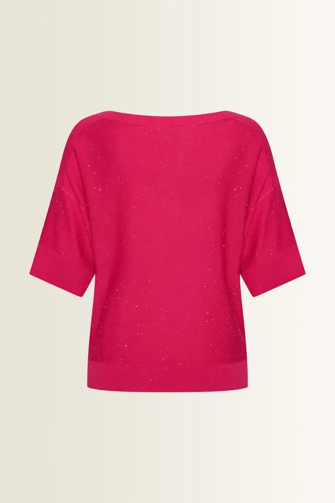 Boothals trui glitteraccent