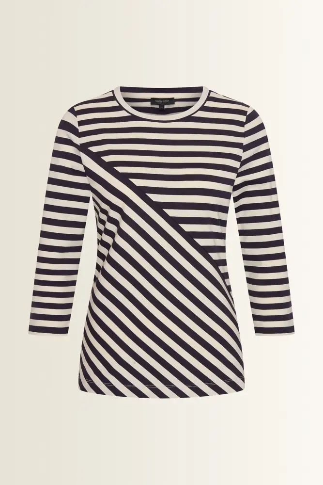 T-shirt diagonale belijning
