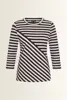 T-shirt diagonale belijning