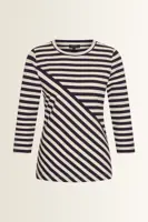 T-shirt diagonale belijning