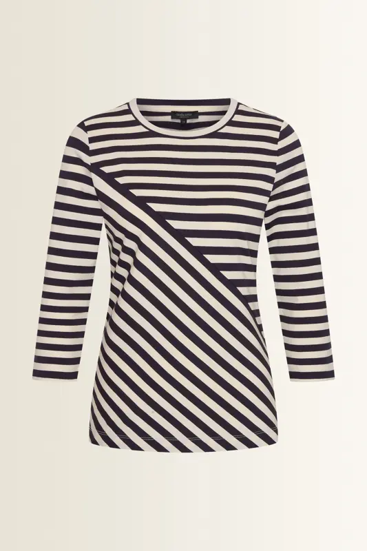 T-shirt diagonale belijning