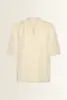 Licht glanzende blouse met V-hals