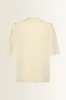 Licht glanzende blouse met V-hals
