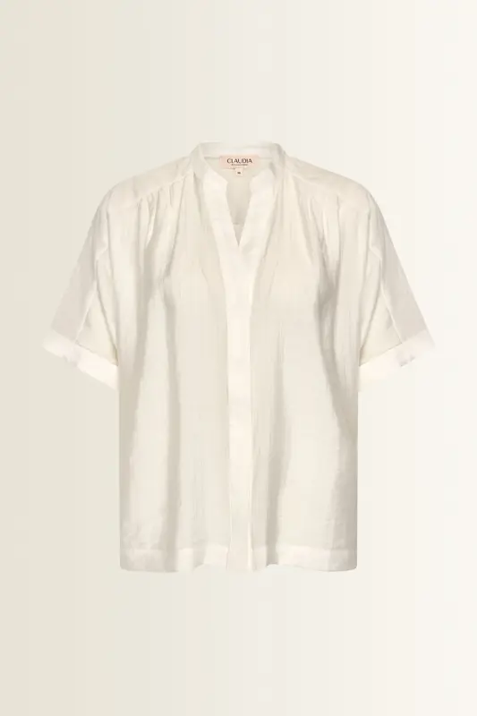 Lichtgewicht crinkle blouse